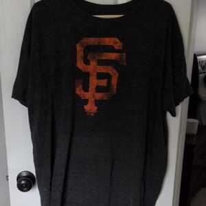 Fanatics Men's Heather Charcoal Tee with Orange SF Logo